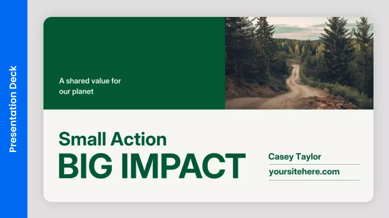 그린 모던 환경 프레젠테이션