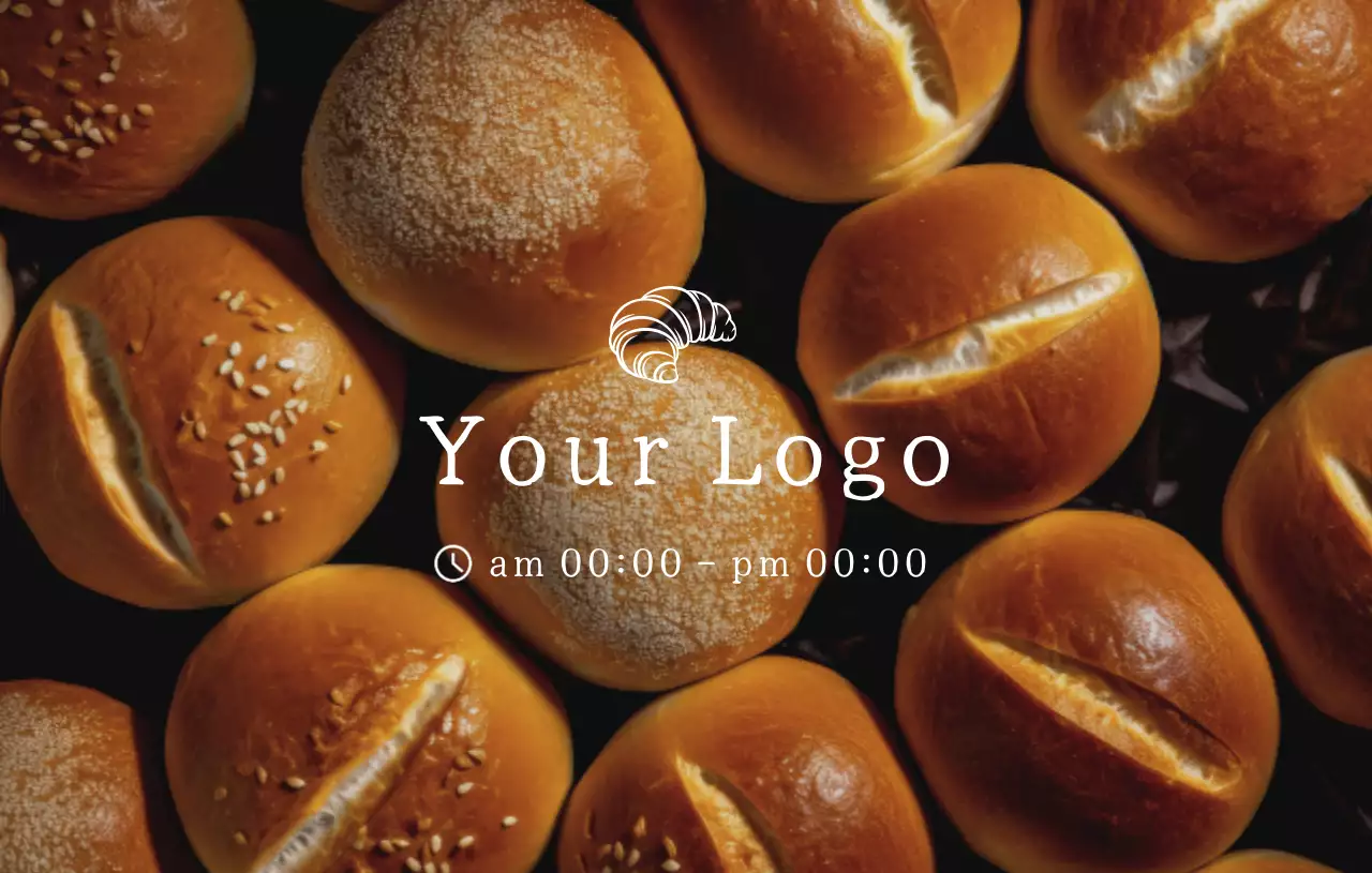 茶色 シンプル ベーカリー 名刺 写真