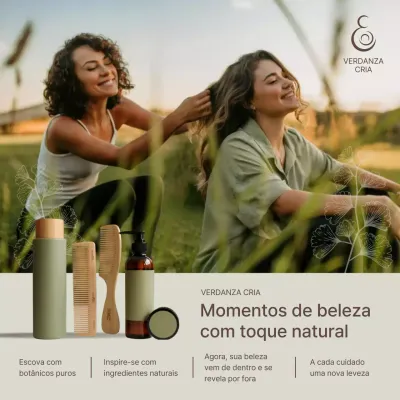 Publicação de mídia social sobre beleza orgânica verde