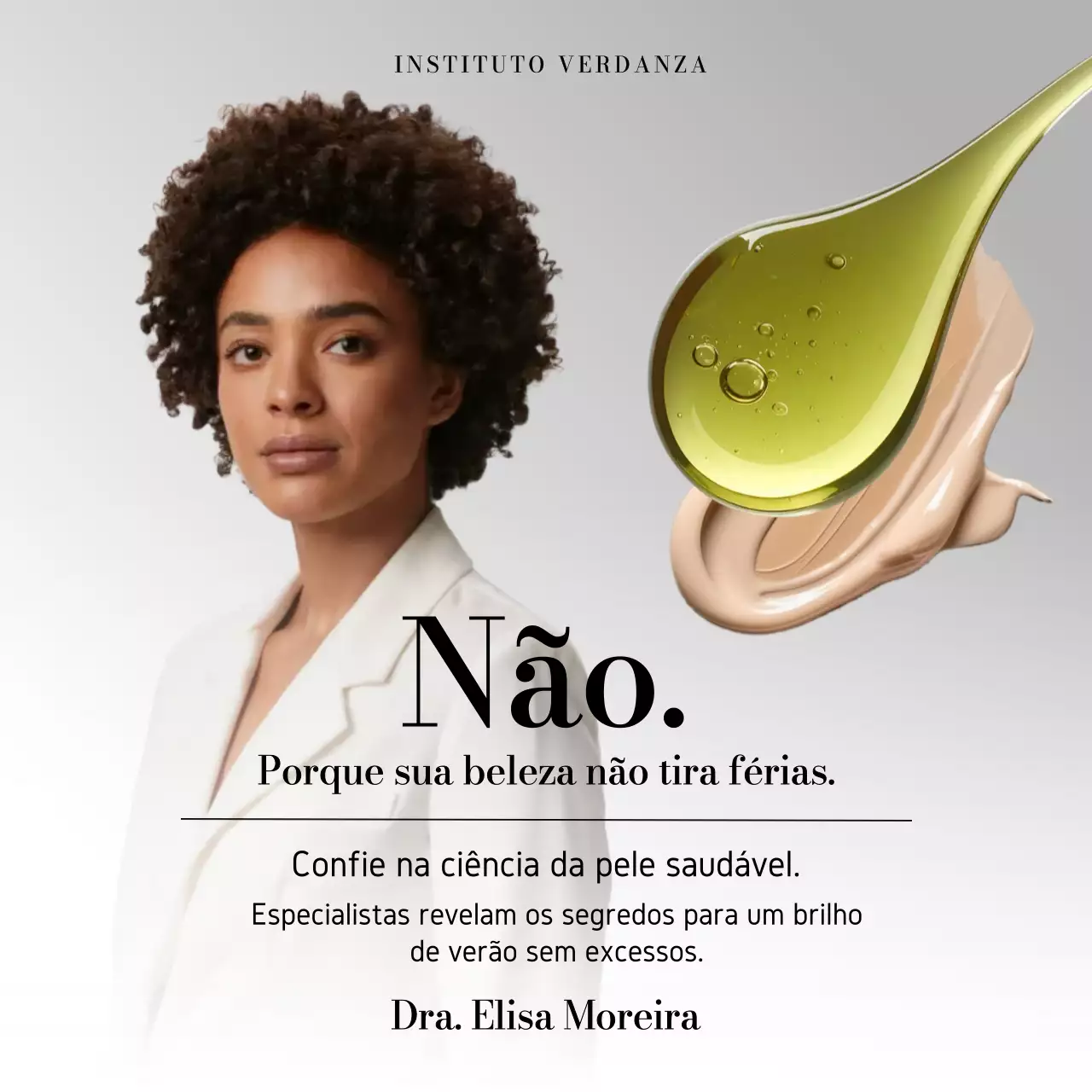 Publicação de mídia social de anúncio de cuidados com a pele elegantes em cinza