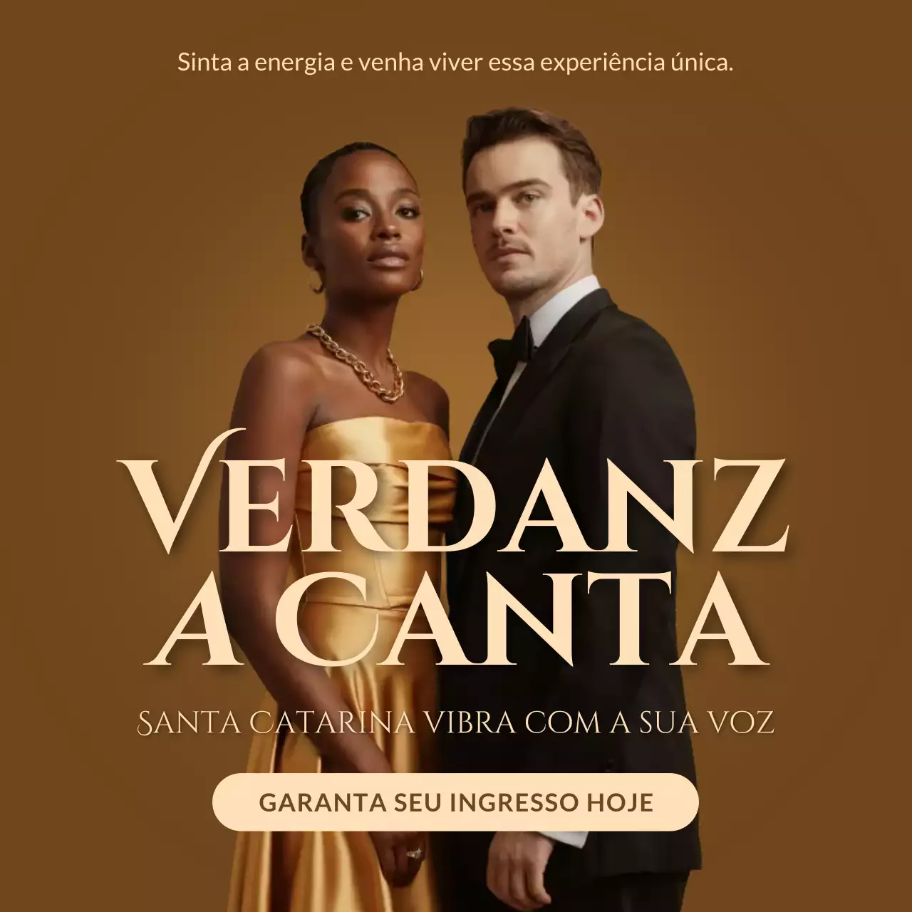 Postagem de mídia social para promoção de música elegante da Brown