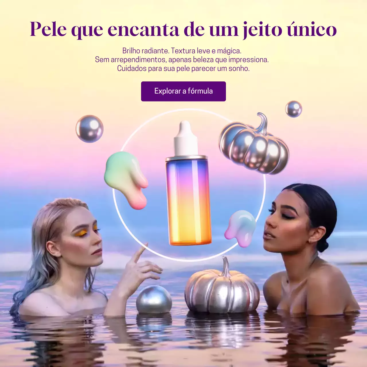 Promoção de cuidados com a pele estética Rainbow