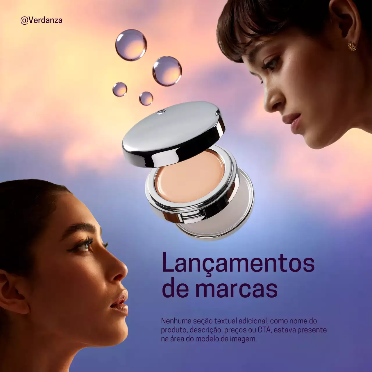 Anúncio de cosméticos modernos coloridos