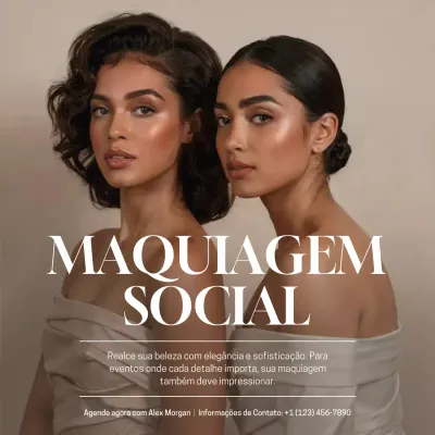 Anúncio de beleza elegante bege