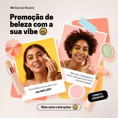Promoção de beleza moderna bege