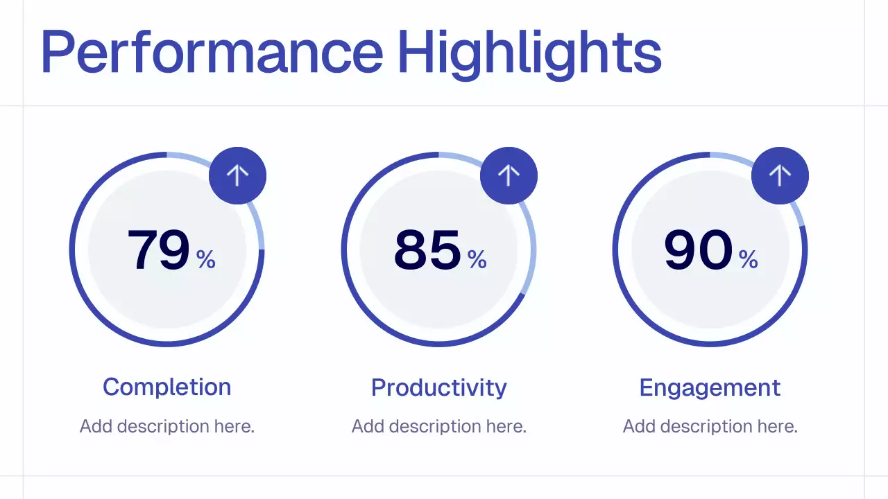 Blue Simple Monthly Review Report Presentation