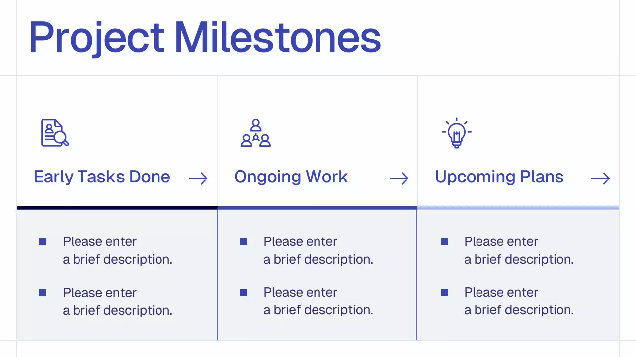 Blue Simple Monthly Review Report Presentation