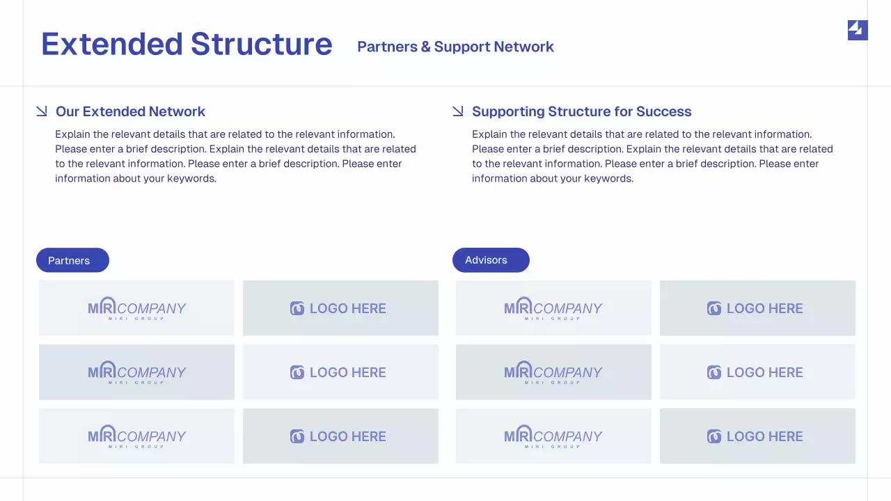 Blue Simple Monthly Review Report Presentation