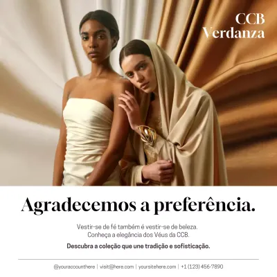 Propaganda de moda elegante bege