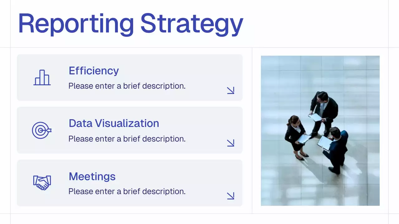 Blue Simple Monthly Review Report Presentation