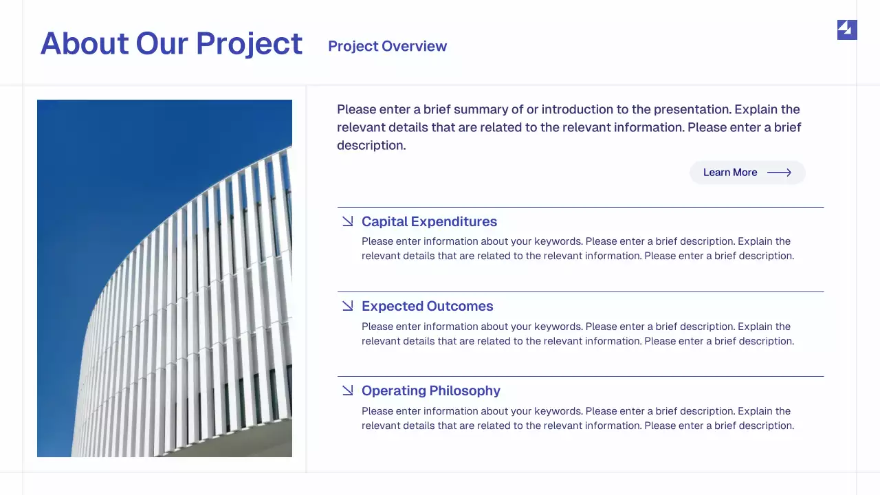 Blue Simple Monthly Review Report Presentation