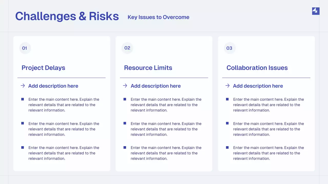 Blue Simple Monthly Review Report Presentation