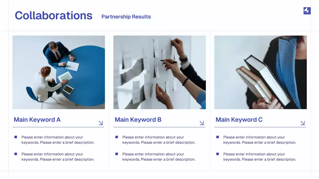 Blue Simple Monthly Review Report Presentation