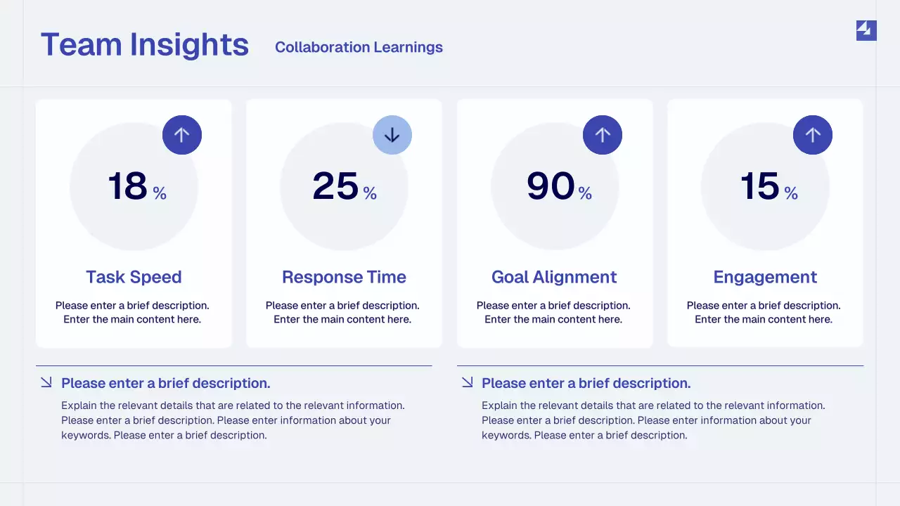 Blue Simple Monthly Review Report Presentation