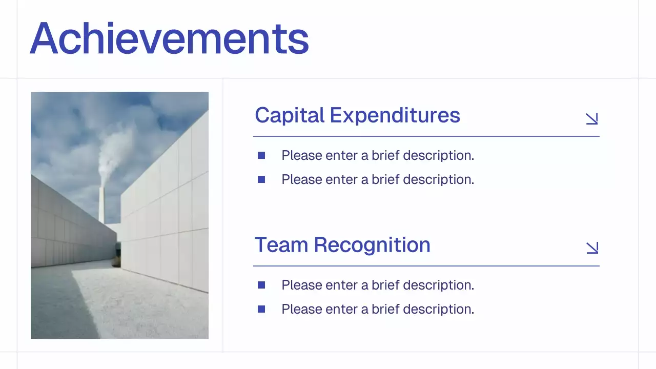 Blue Simple Monthly Review Report Presentation