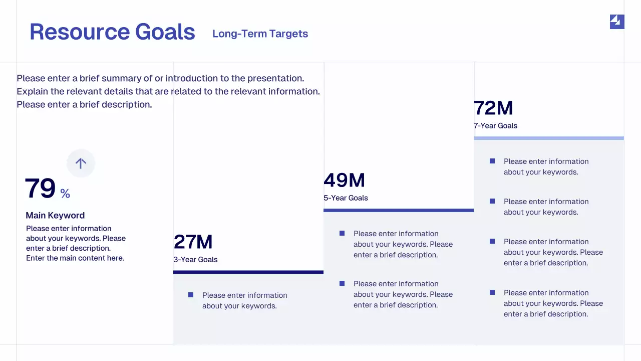 Blue Simple Monthly Review Report Presentation