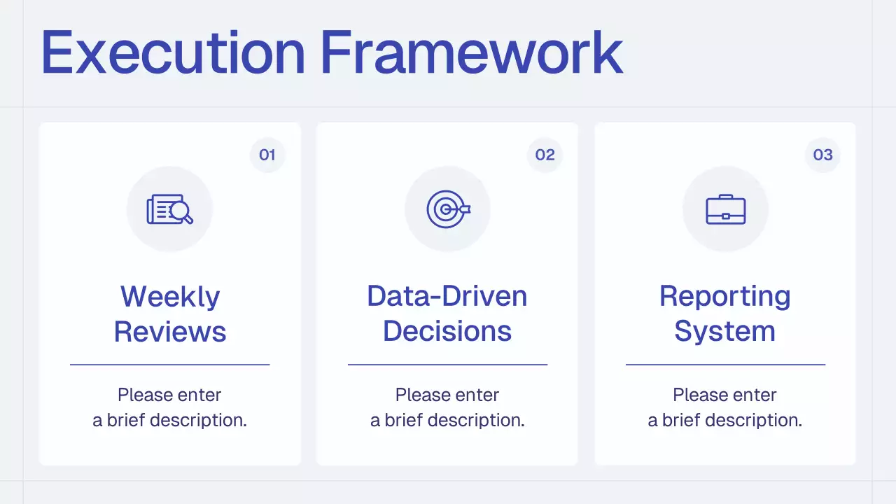 Blue Simple Monthly Review Report Presentation