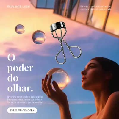 Promoção de Beleza Elegante Azul