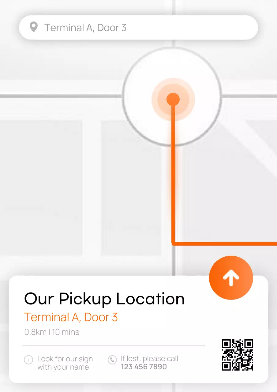 Orange Modern Travel Guide Poster