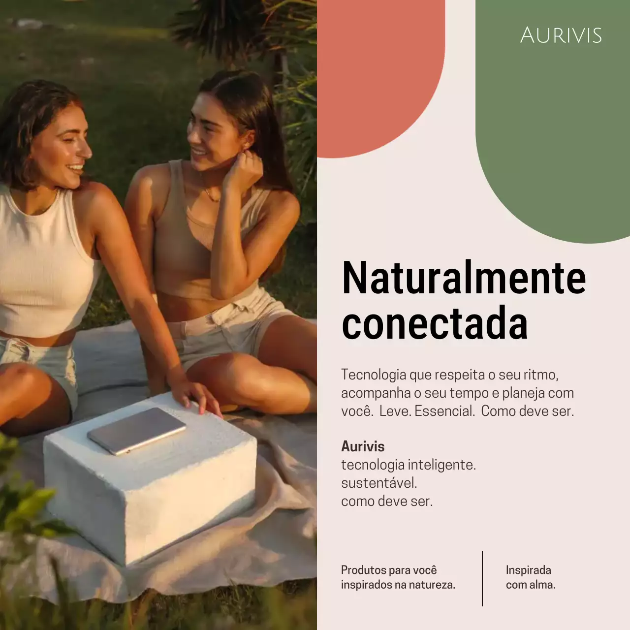 Anúncio da marca de beleza moderna bege