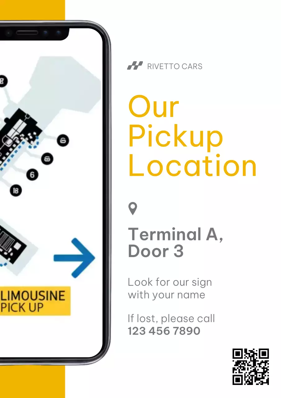 Yellow Modern Transportation Announcement Poster