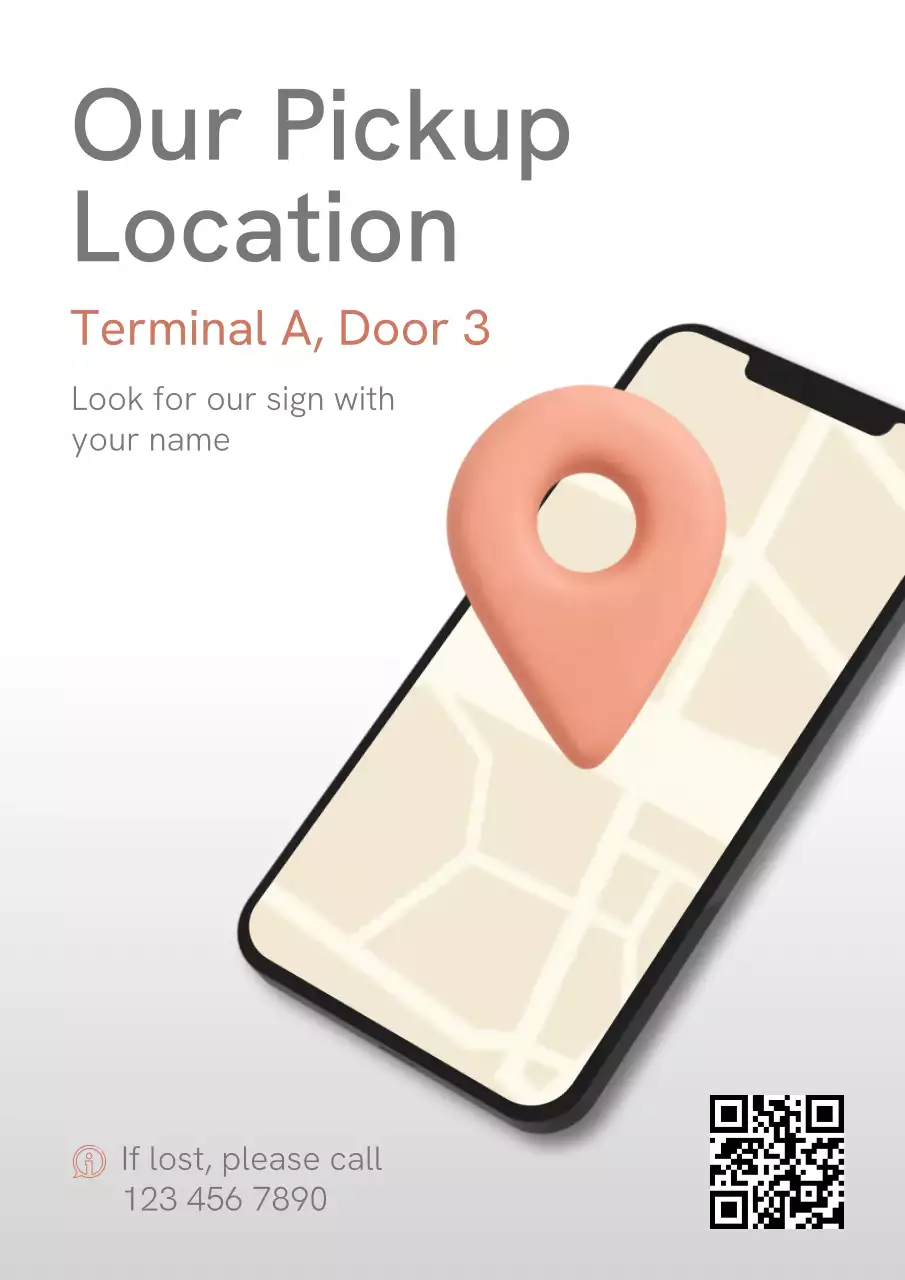 Beige Modern Travel Notice Poster