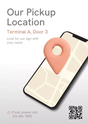 Beige Modern Travel Notice Poster