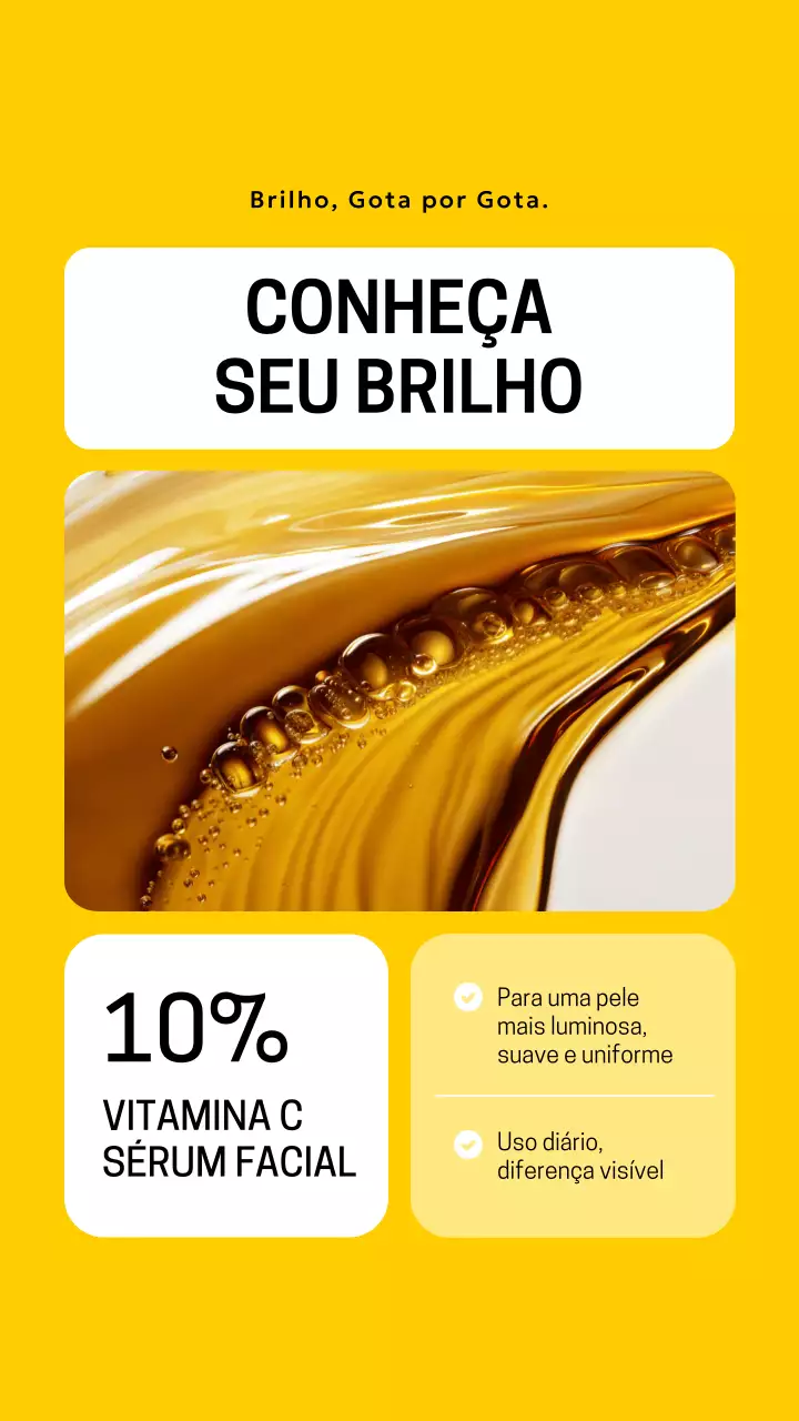 História do Instagram de promoção de cuidados com a pele modernos da Yellow