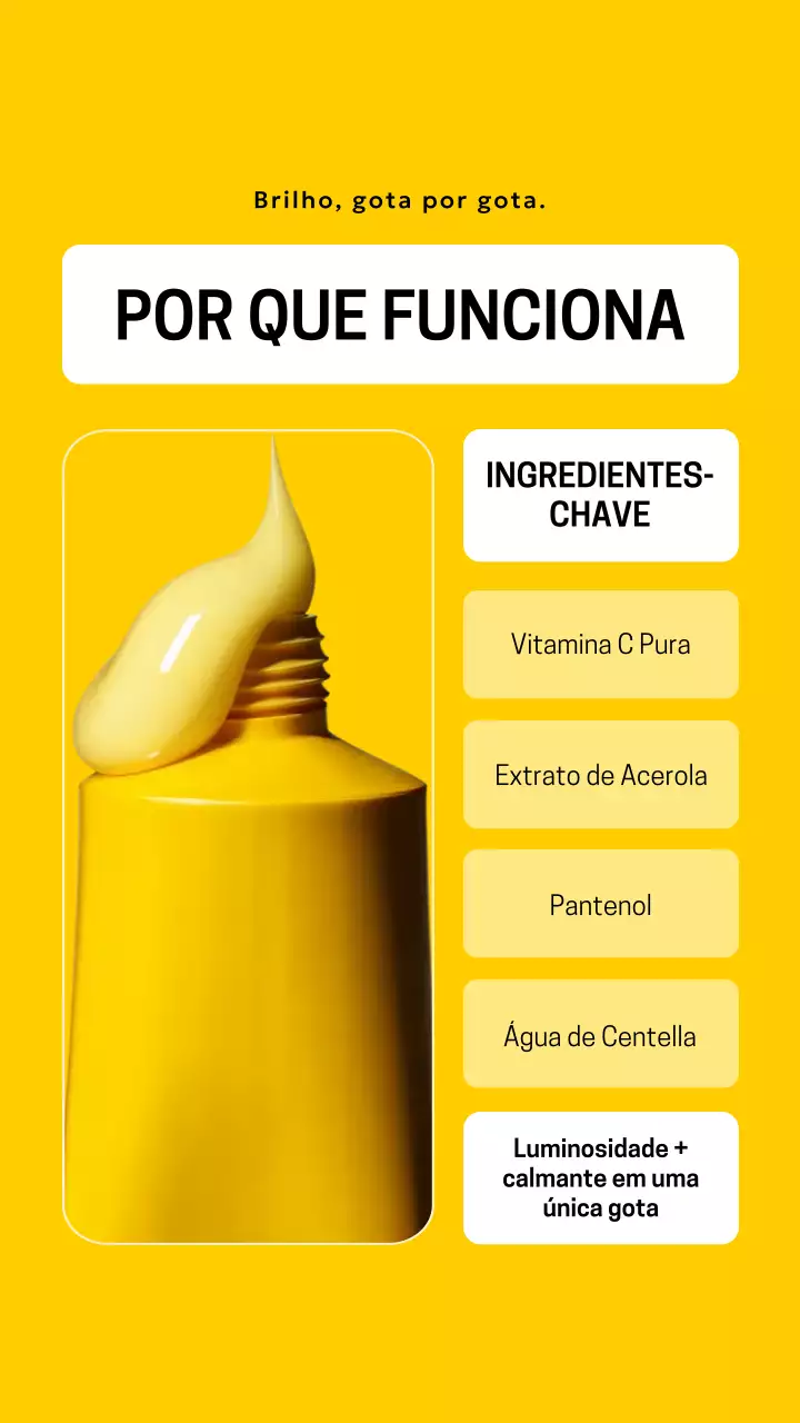 História do Instagram de promoção de cuidados com a pele modernos da Yellow