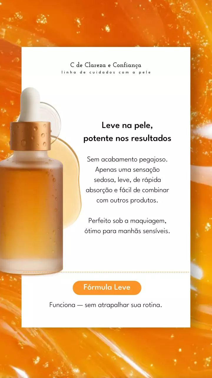 História do Instagram de promoção da Orange Modern Skincare
