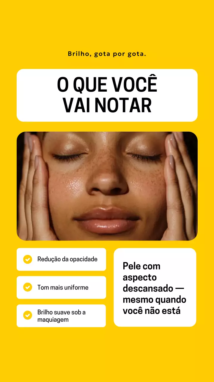 História do Instagram de promoção de cuidados com a pele modernos da Yellow