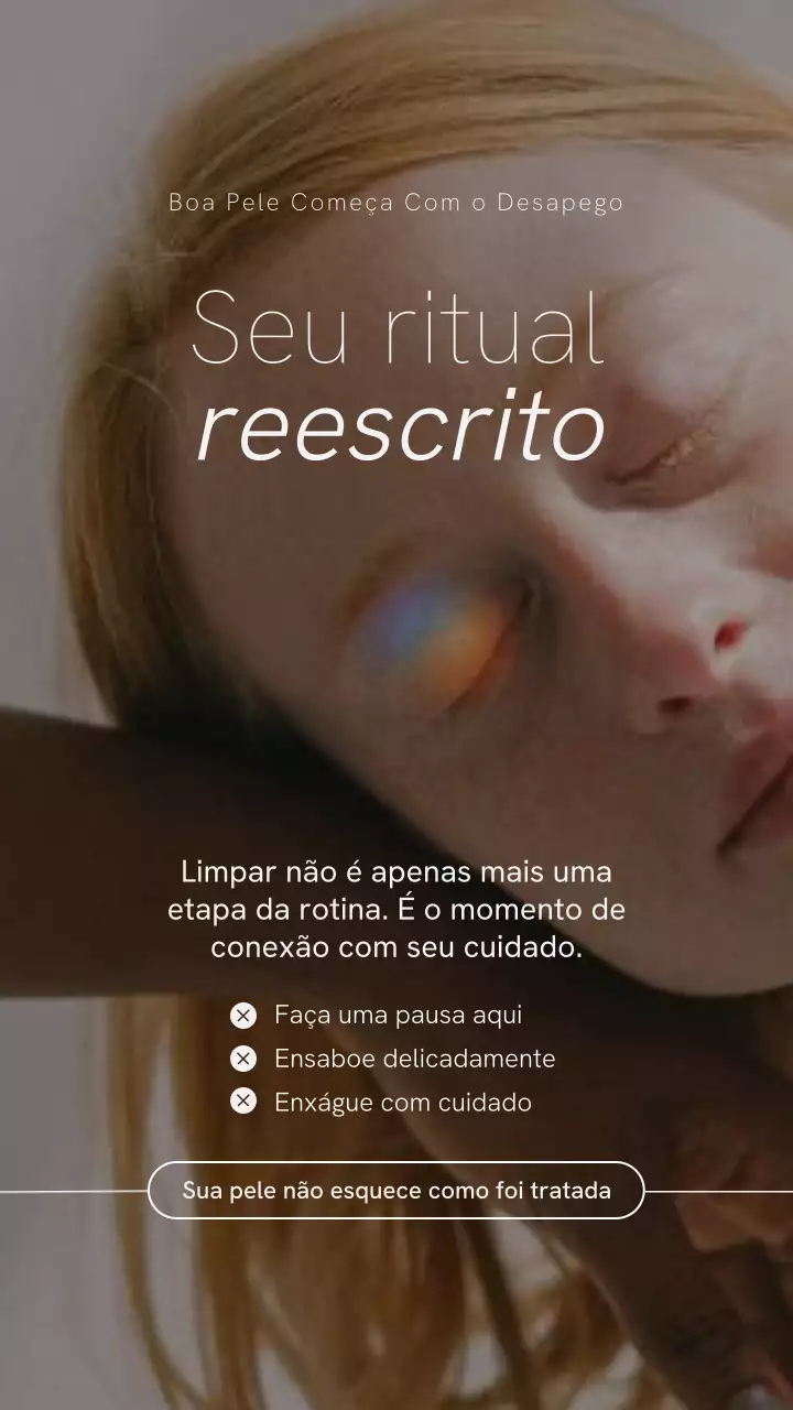 História do Instagram do anúncio da Blue Modern Skincare