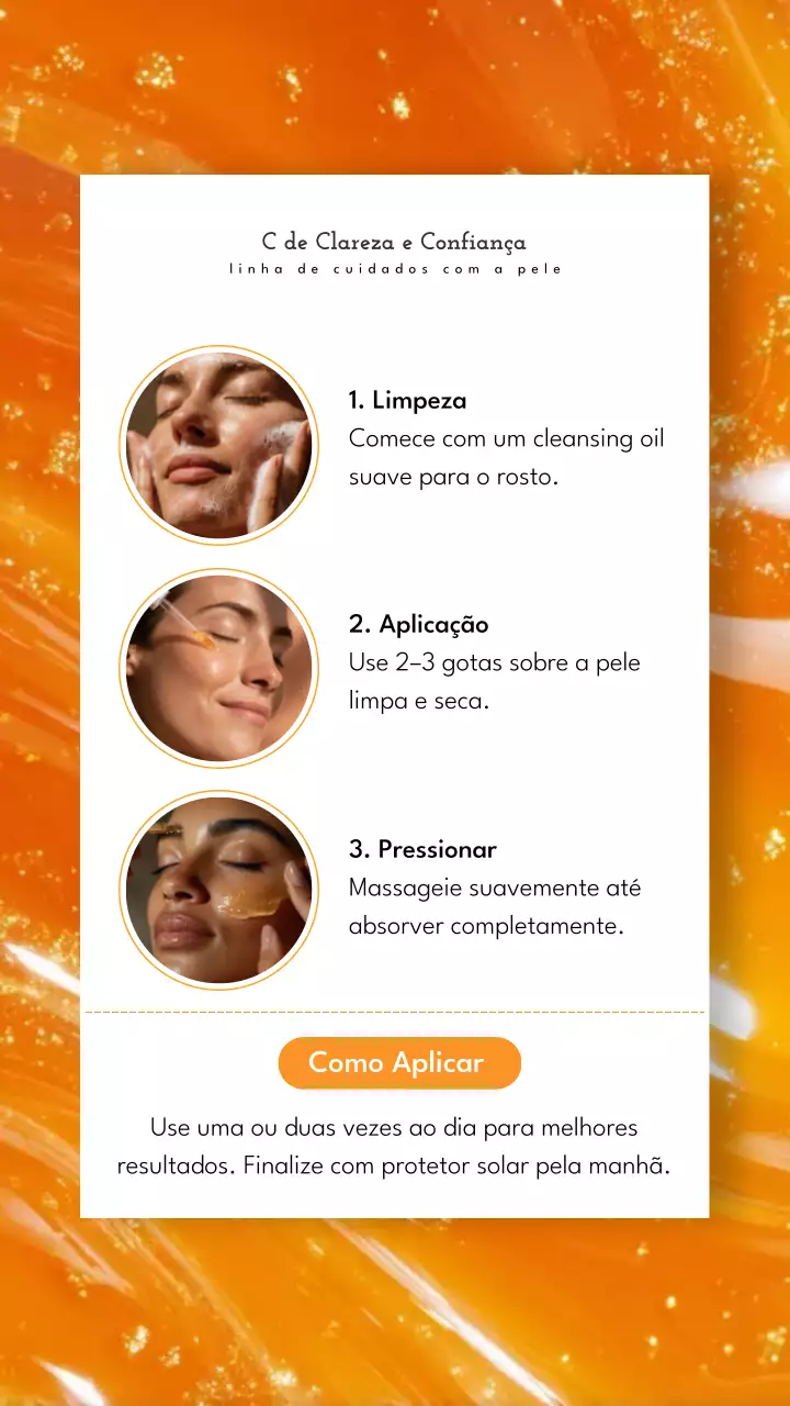 História do Instagram de promoção da Orange Modern Skincare