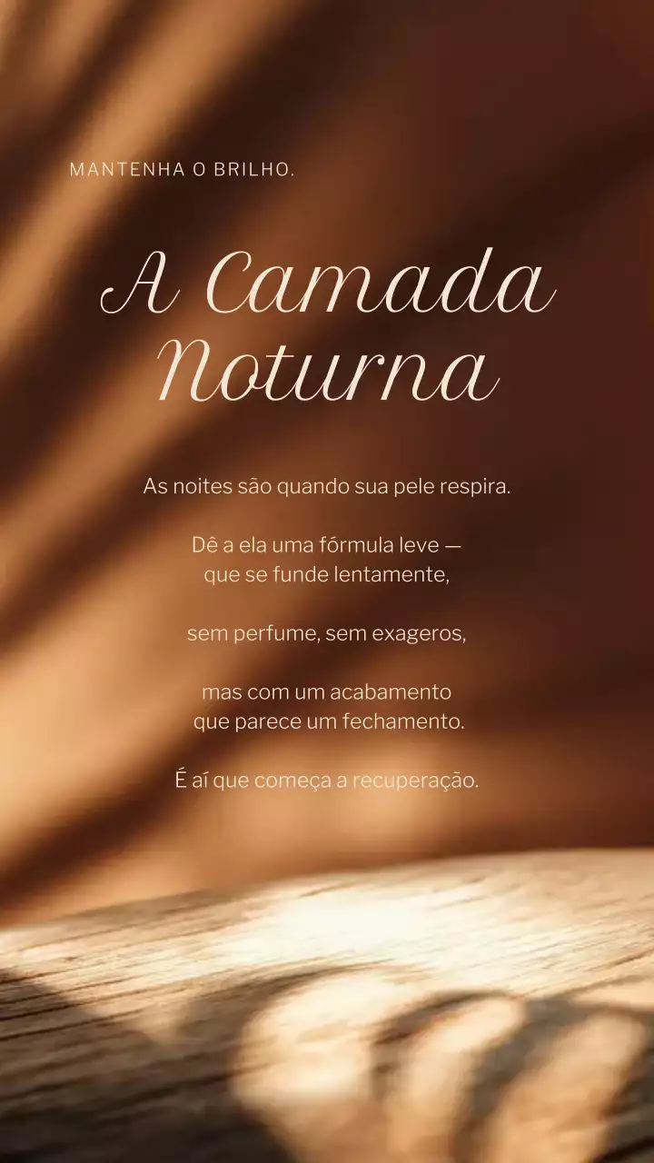 História do Instagram de promoção da Brown Modern Skincare