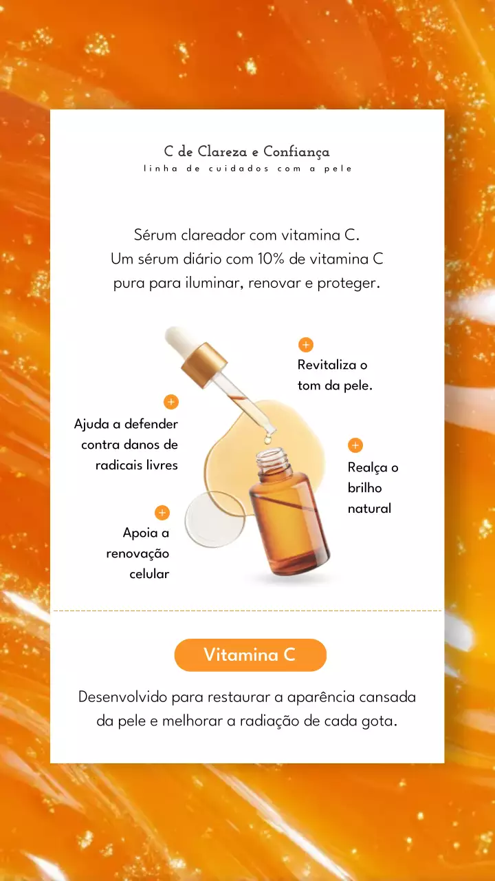 História do Instagram de promoção da Orange Modern Skincare
