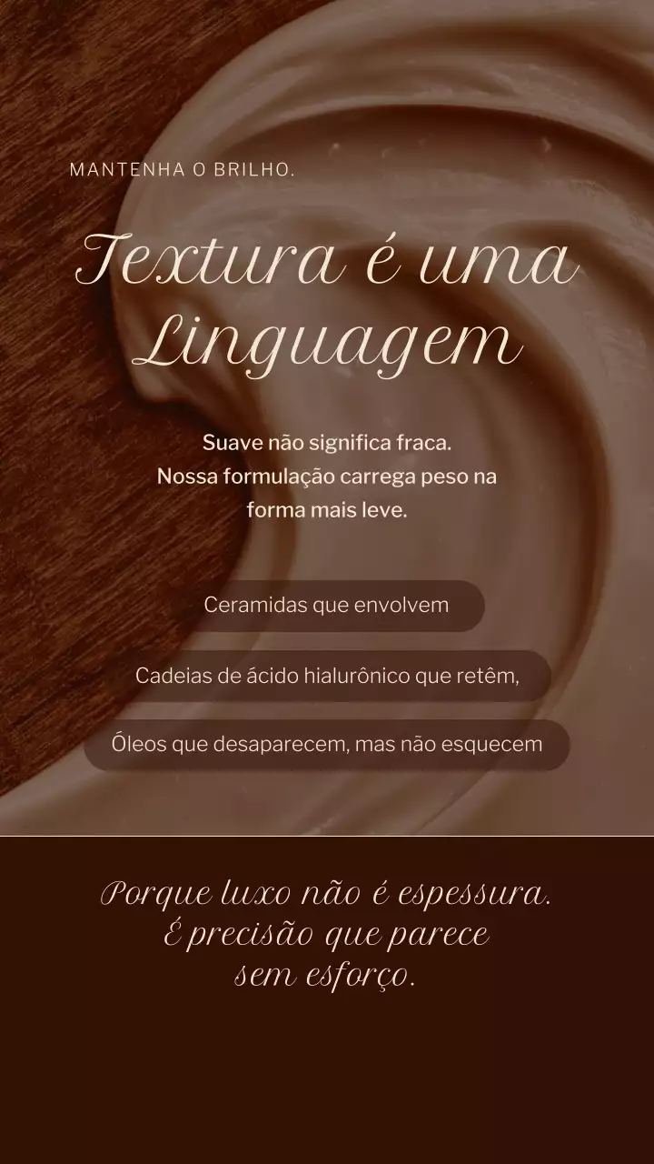 História do Instagram de promoção da Brown Modern Skincare