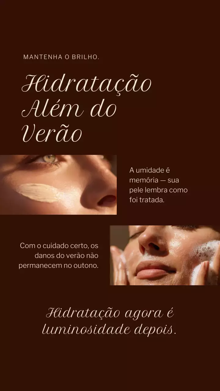História do Instagram de promoção da Brown Modern Skincare
