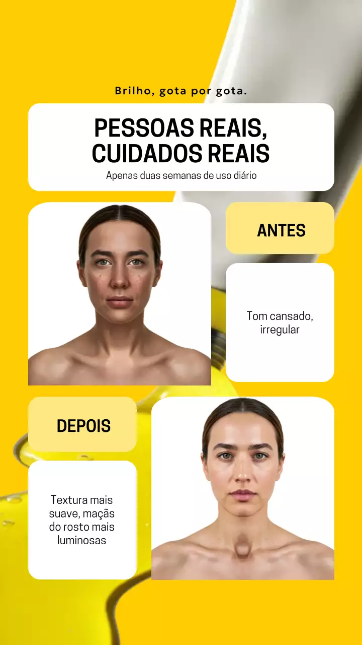 História do Instagram de promoção de cuidados com a pele modernos da Yellow