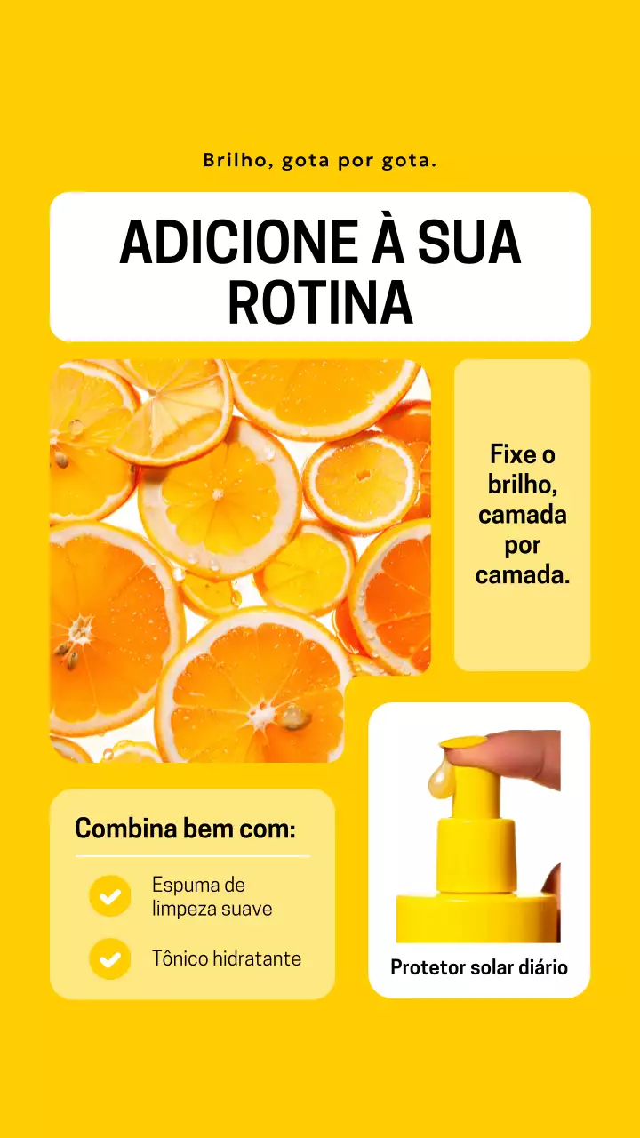 História do Instagram de promoção de cuidados com a pele modernos da Yellow