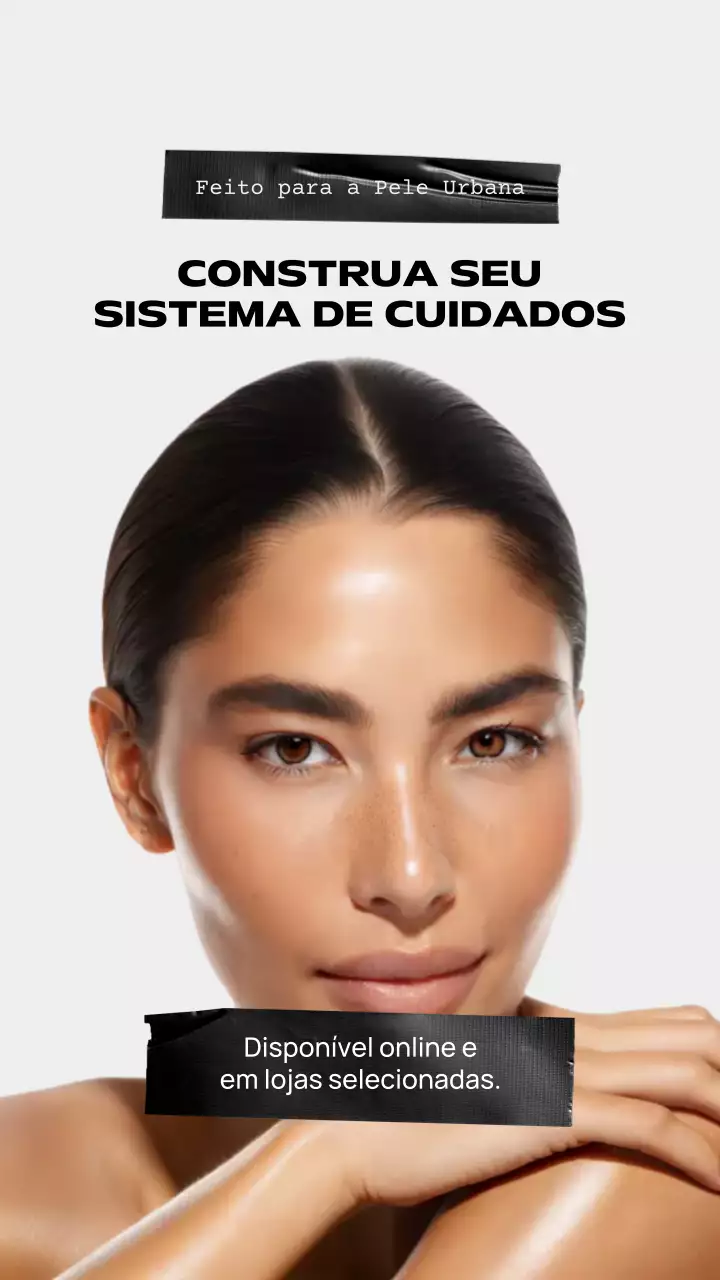 História do Instagram de promoção da Grey Modern Skincare
