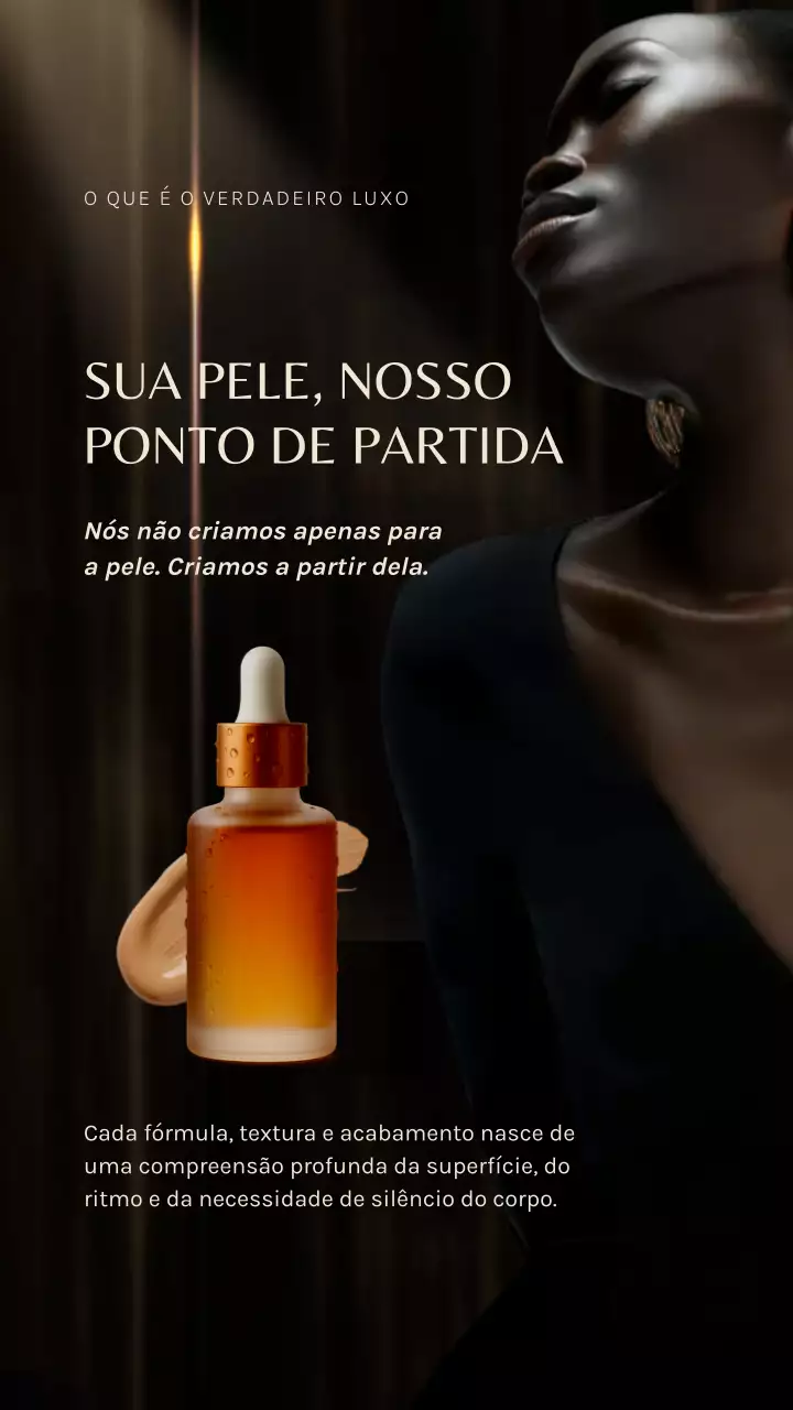 História do Instagram de anúncio de cuidados com a pele de luxo para negros