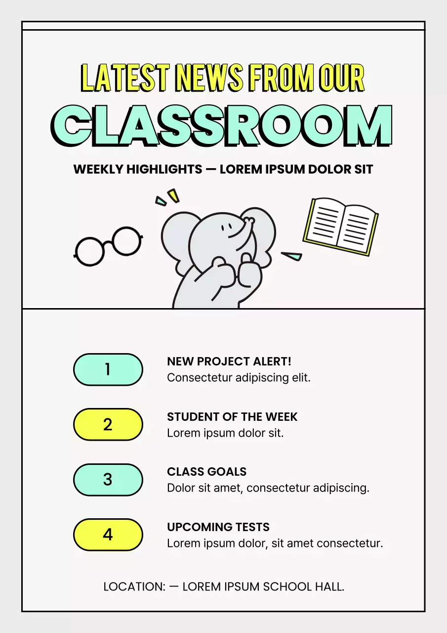 Mint Modern Classroom Newsletter