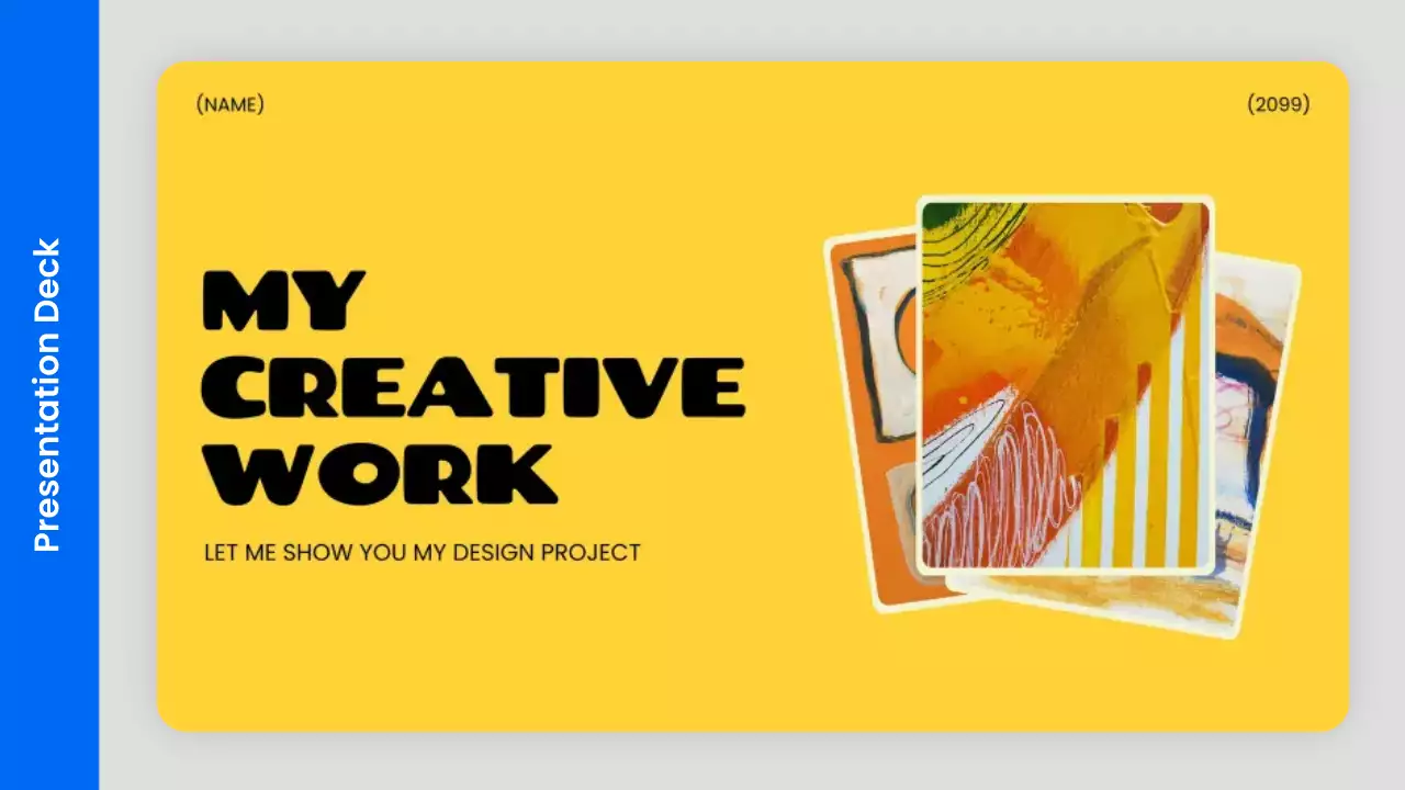 노란색 굵은 크리에이티브 프레젠테이션