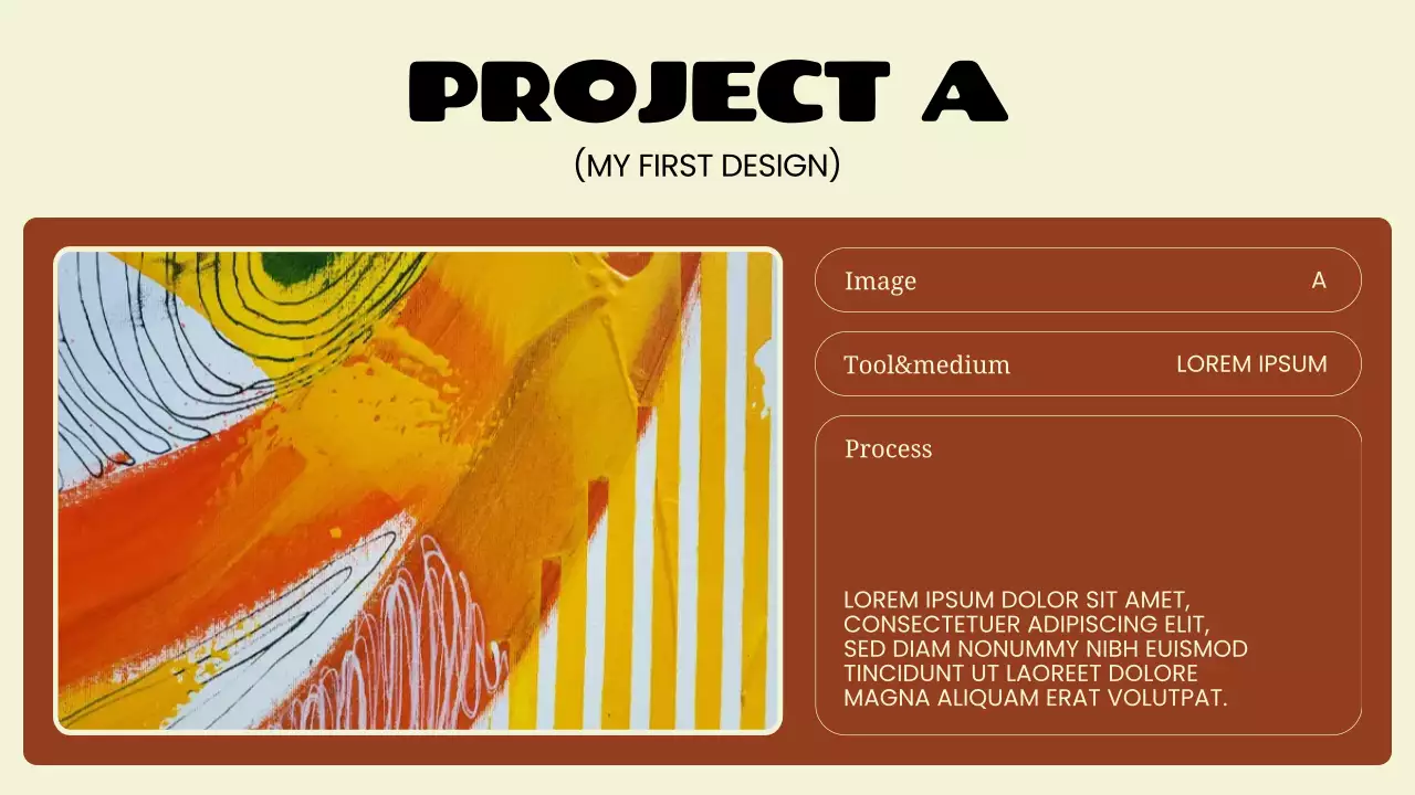 노란색 굵은 크리에이티브 프레젠테이션