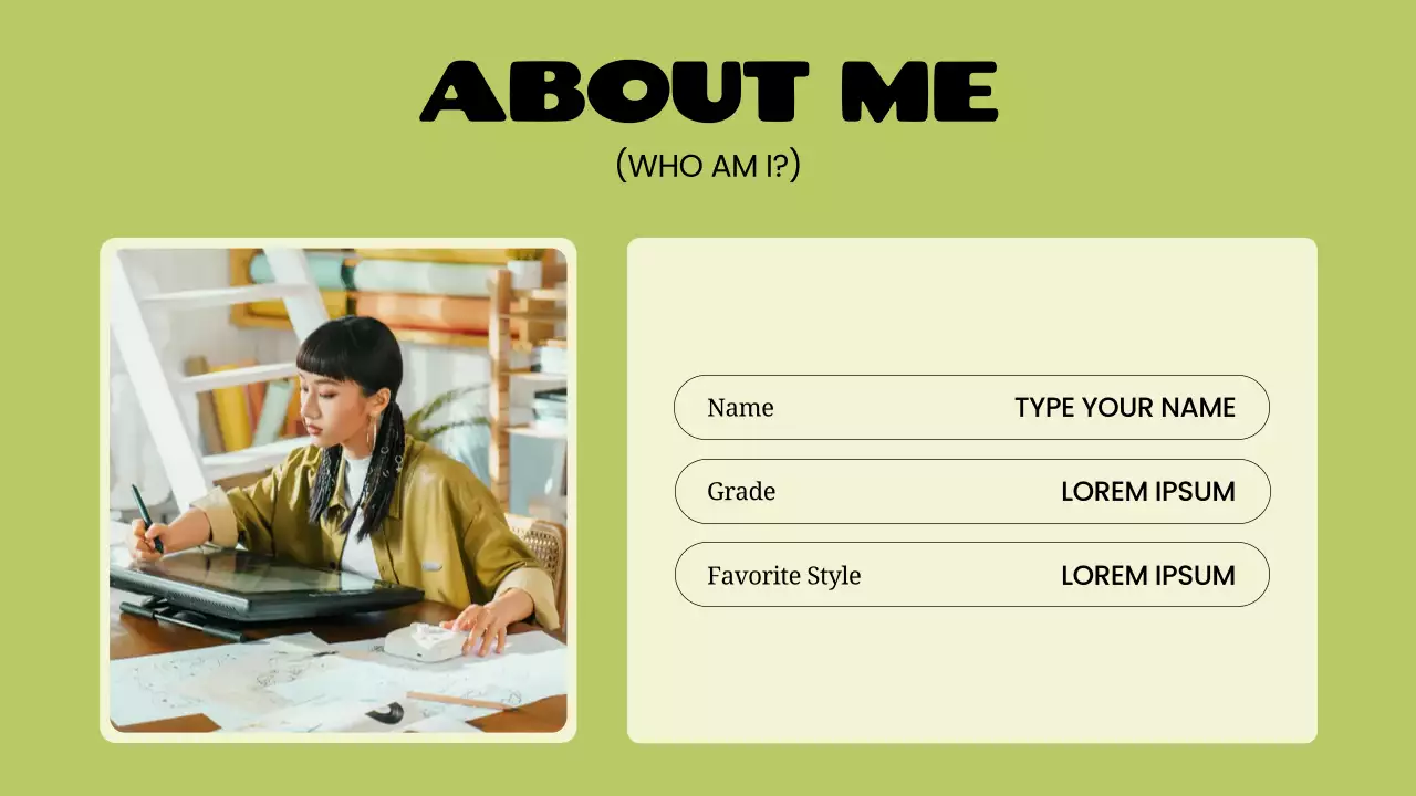 노란색 굵은 크리에이티브 프레젠테이션