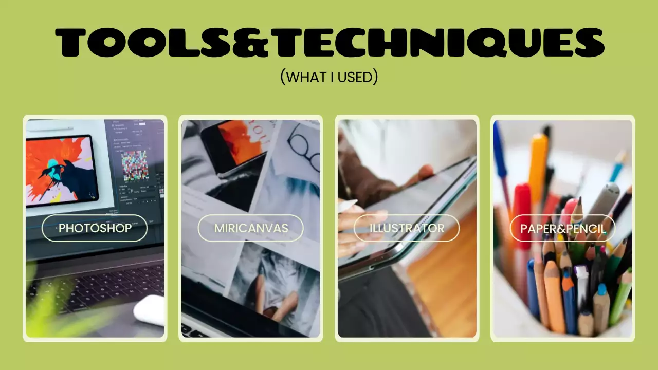 노란색 굵은 크리에이티브 프레젠테이션