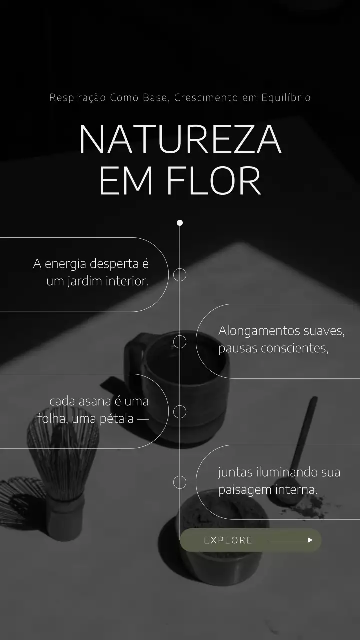 Postagem de história do Instagram para promoção de bem-estar orgânico verde