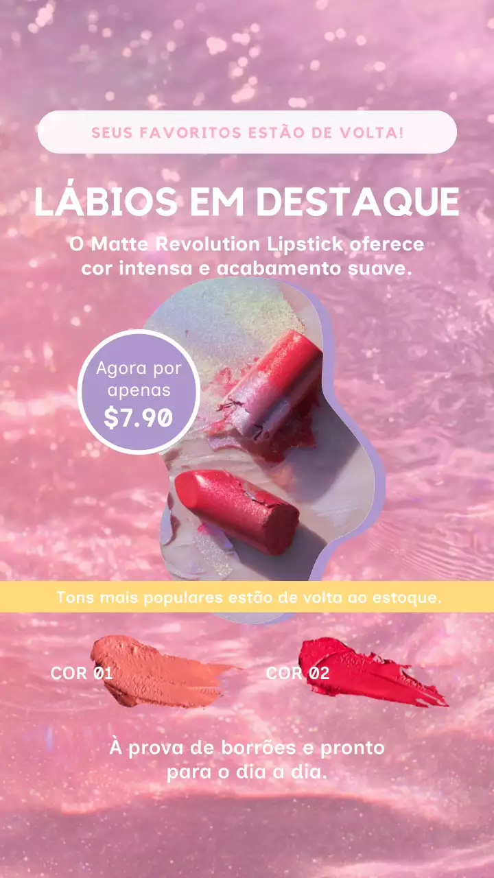 Postagem promocional da Pink Pop Makeup no Instagram