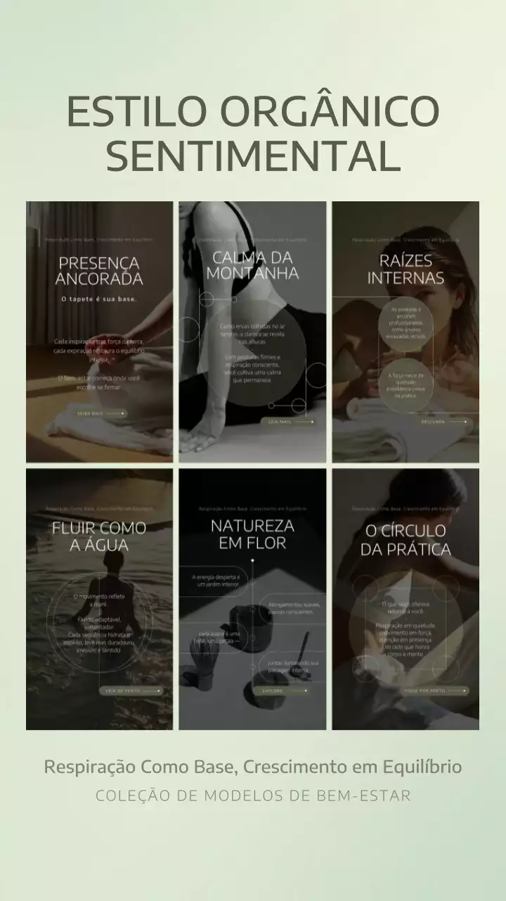 Postagem de história do Instagram para promoção de bem-estar orgânico verde