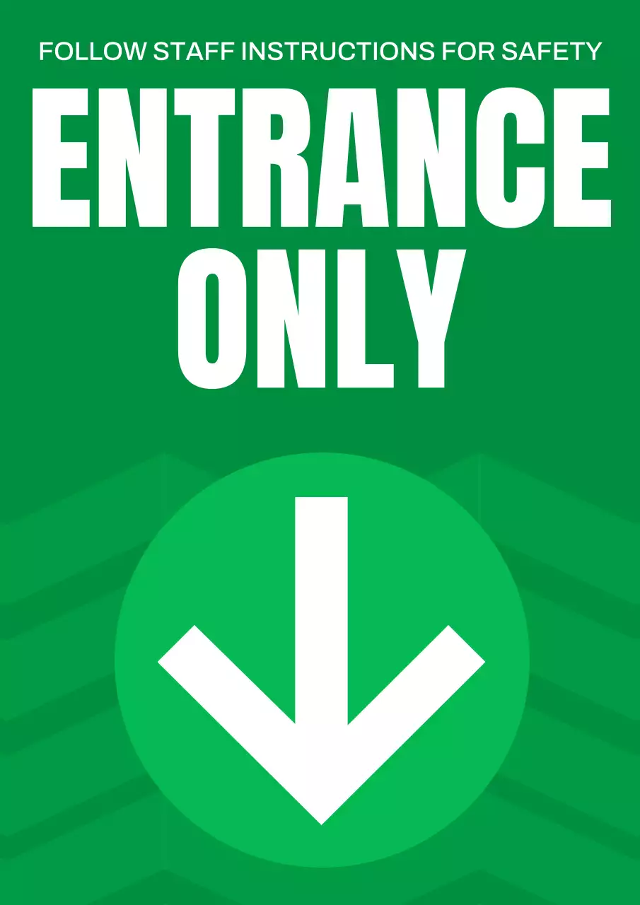 Green Bold Safety Notice Poster